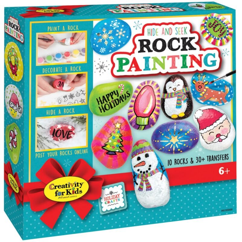 Creativity for Kids 6193 Holiday Hide and Seek Rock Painting Kit
